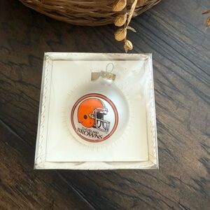Cleveland Browns NFL Glass  Ball Ornament Sports Collector Series Vintage